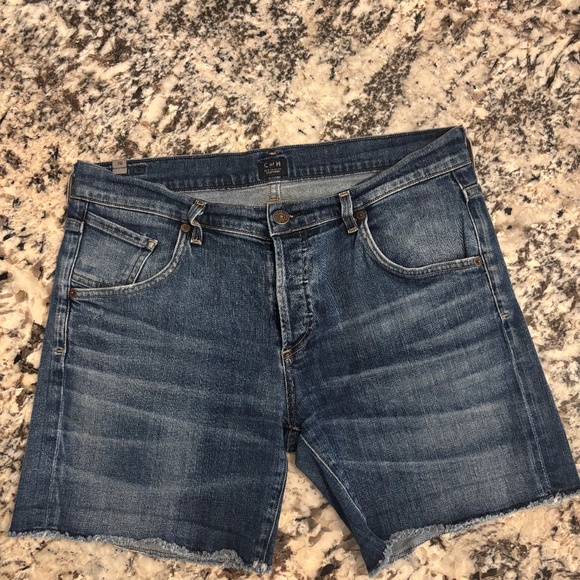 Citizens of Humanity Button Fly Cut off Denim Shorts - Picture 1 of 6